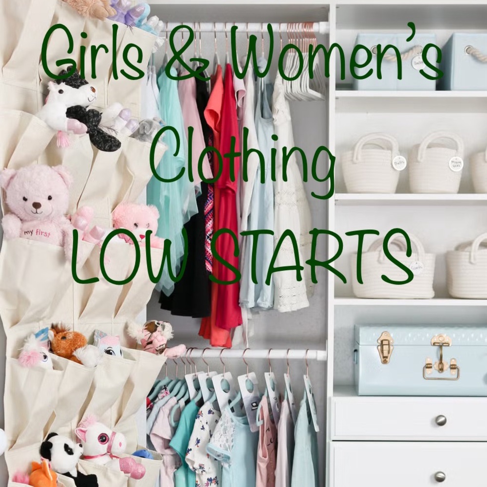 GIRLS & WOMENS CLOTHING LOTS OF INVENTORY 

Shoes
COSTUMES
TOYS
BOOKS